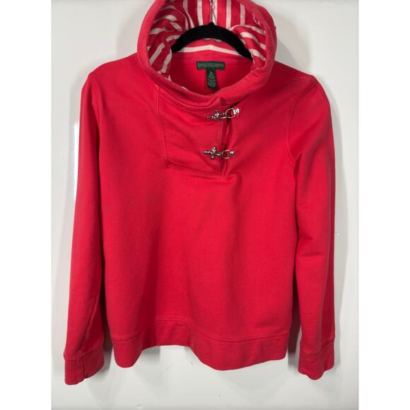 Ralph Lauren Red Sweatshirt/Hooded Long Sleeve Casual Preppy Womens Medium - Picture 4 of 11